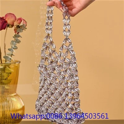 Women Transparent Beaded Bag