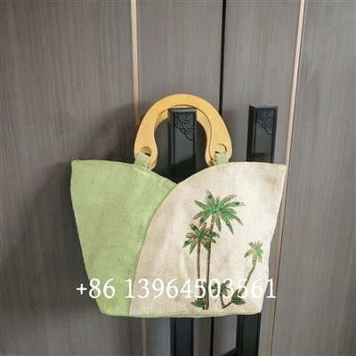Bamboo Woven Straw Handbags