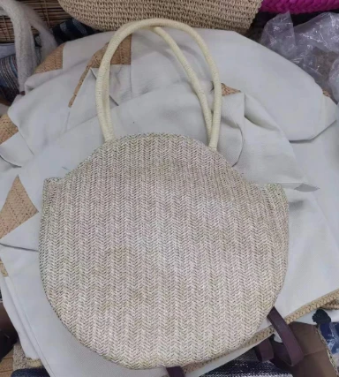 PP Braid Round Straw Holiday Women Bag