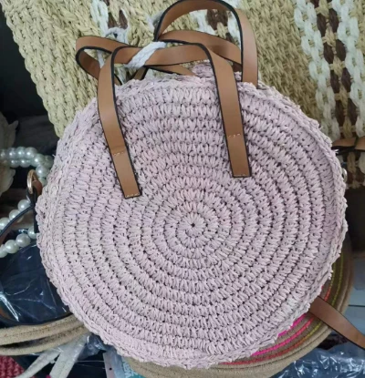 Pink Round Small Girls Shoulder Bag