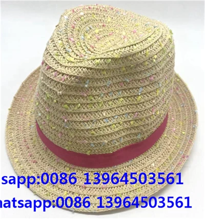 Colorful Straw Paper Fedora Sun Hat