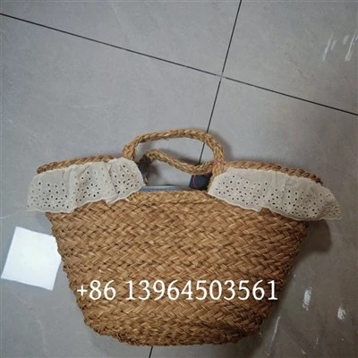 Real Straw Basket Beach Tote Bags
