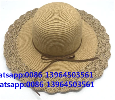 Women Paper Crochet Lady Beach Hat