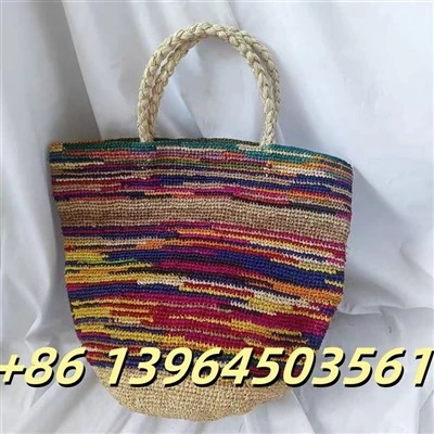 Handmade Multi-color Raffia Bucket