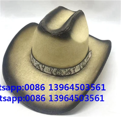 Black Spray Men Hat Fedora Cowboy Retro Cap
