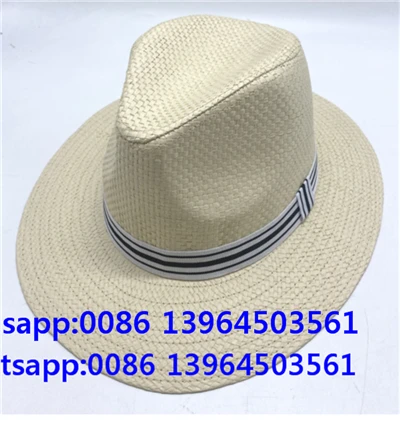 Panama Hat Men Straw Hat Solid Color