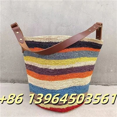 Colorful Raffia Woman Busket