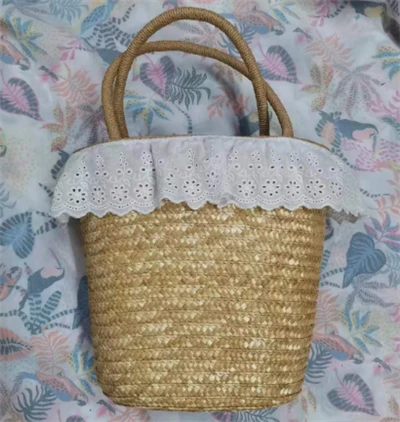Small Natural Wheat Women Handbag
