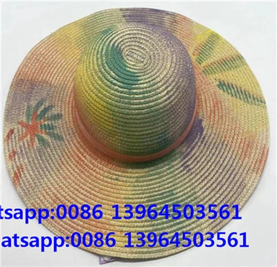 Painting Colorful Women Straw Paper Hat