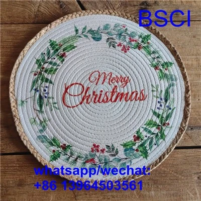 Christmas Placemats with Water Hyacinth