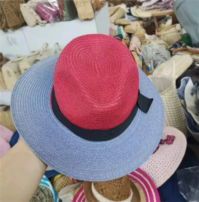 Multicolored Women Hat With Black Tape