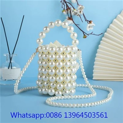 Small Pearl Handmade Crossbody Evening Bag