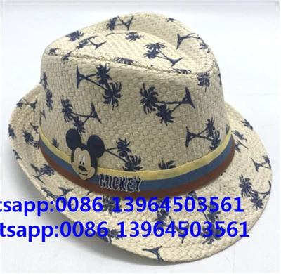 Coconut Tree Breathable Paper Straw Cap