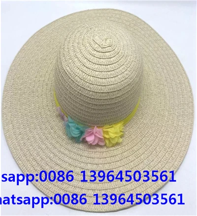 Beidge Summer Women Hat With Handmade Flower