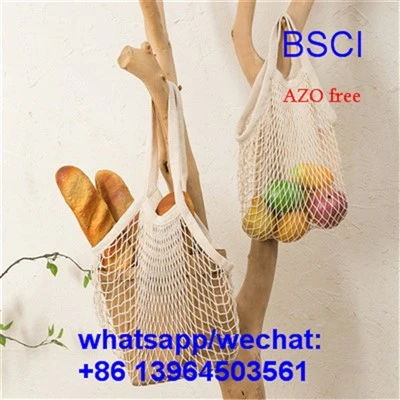 Organic Cotton String Shopping Tote Vegetable Bag